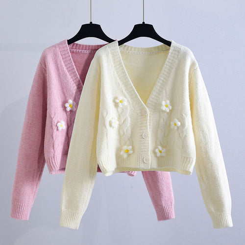 Women's clothing playful cardigan with floral pattern Lune London