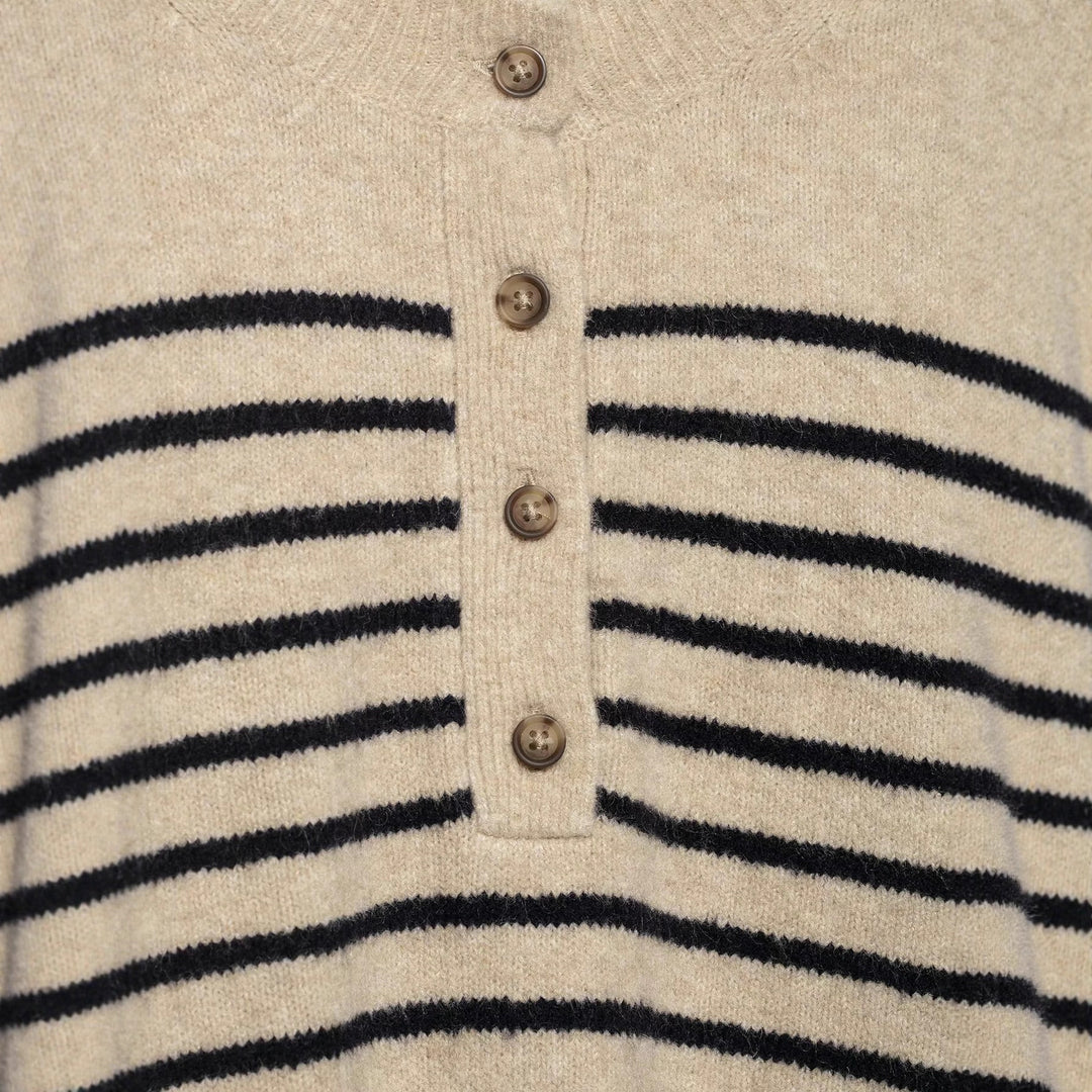 Pull en tricot rayé pour femmes Chic & Stil