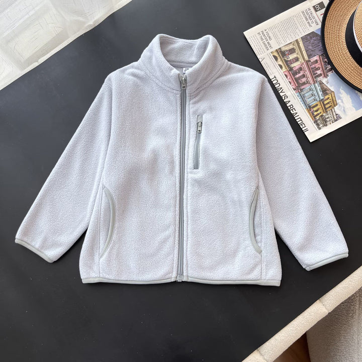 Veste en polaire pour femmes avec col haut et poches zippées pratiques Chic & Stil
