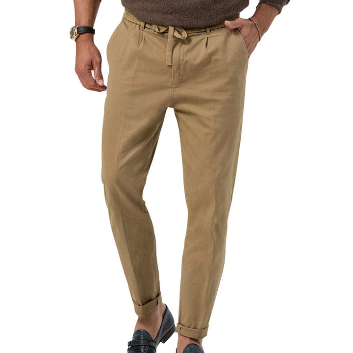 Fashionable summer cargo pants for men with elastic waist and adjustable drawstring Lune London