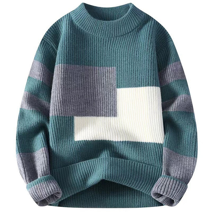 Knitted geometric pattern sweater for women Lune London