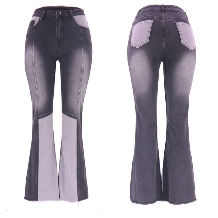 High-waisted jeans for women in colorblock design Lune London