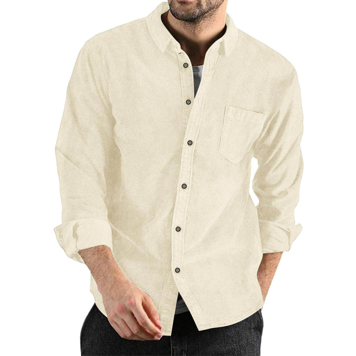 Men's Elegant Cord Shirt with Practical Chest Pocket Lune London