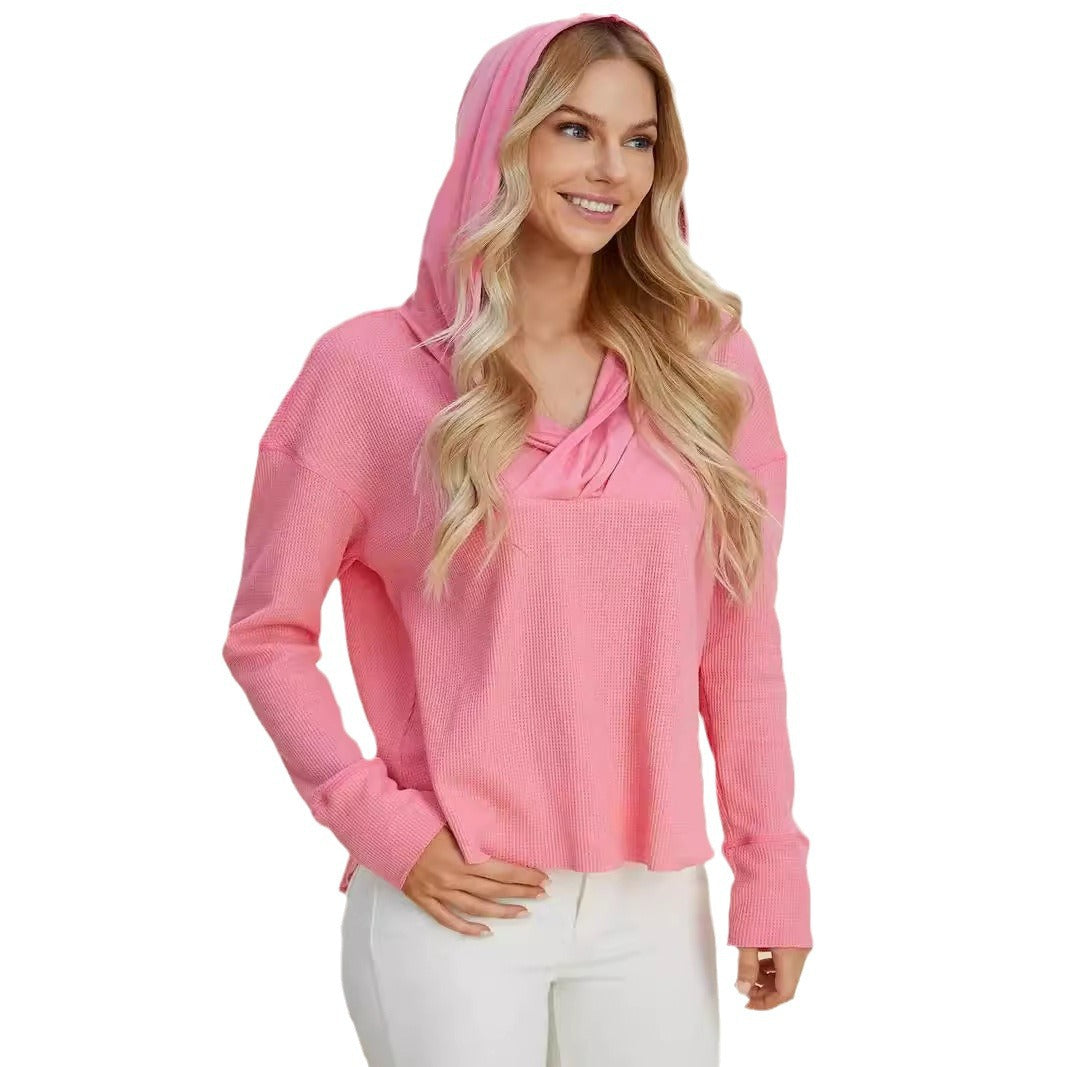 Ladies leisure Hoodie with refined neckline Lune London