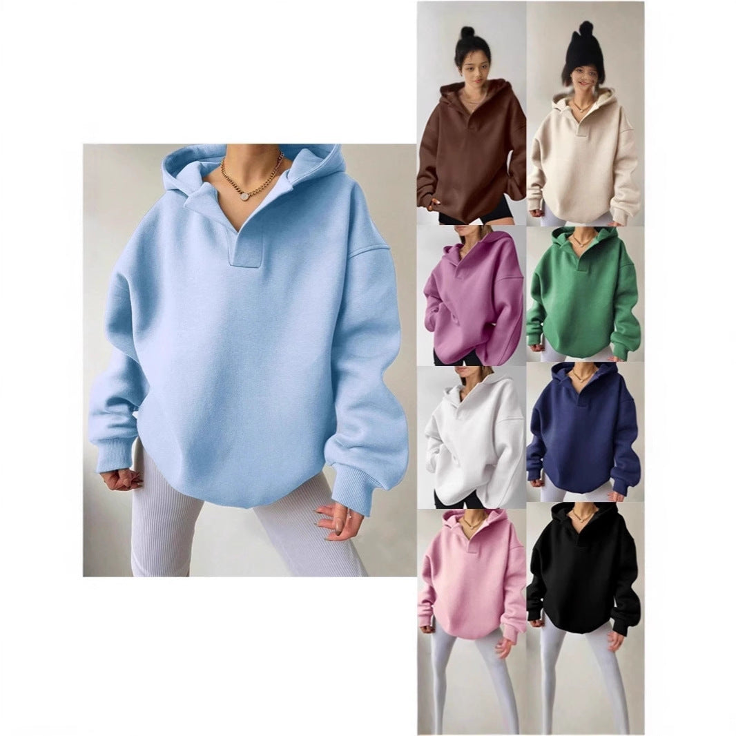 Women's Oversized Hoodie in Soft Fleece Material Lune London