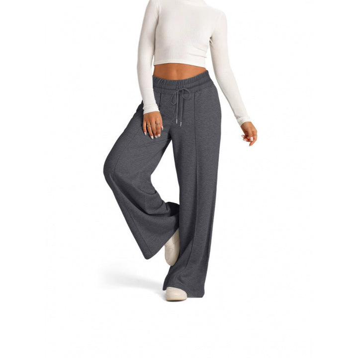 Women’s wide jogging pants with elastic waistband and side pockets Lune London