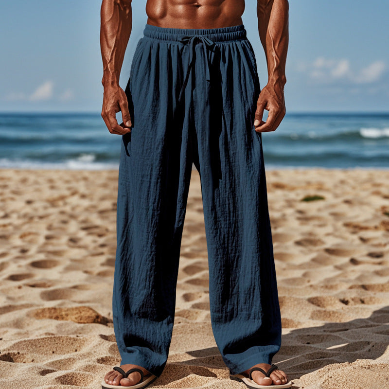 Light beach pants for men with elastic waistband Lune London