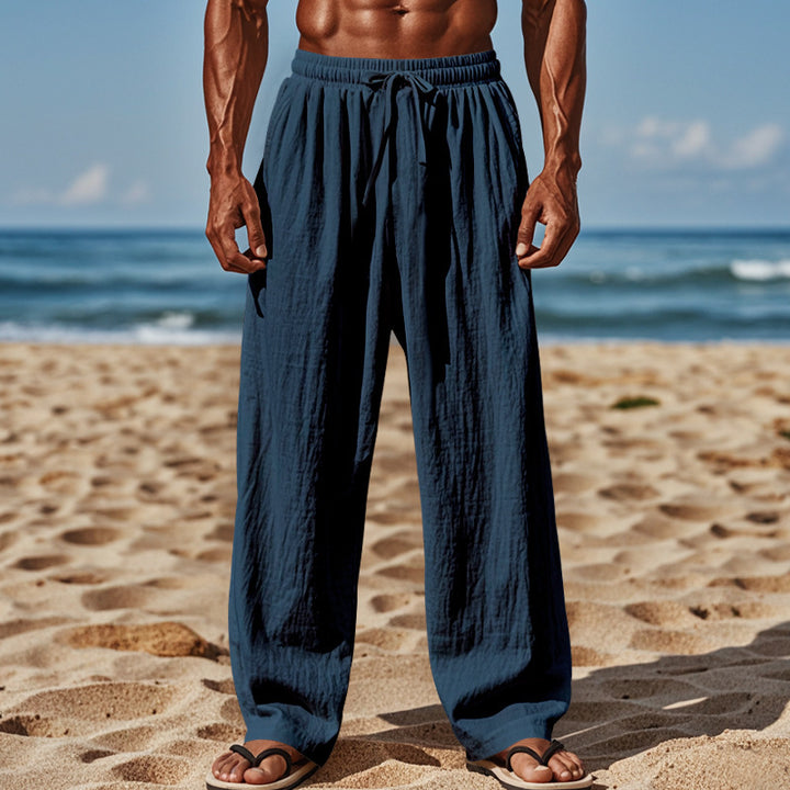 Light beach pants for men with elastic waistband Lune London
