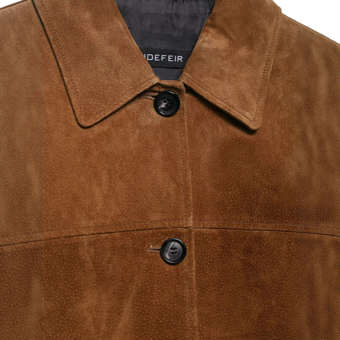 Women's suede jacket with modern design and large pockets Lune London