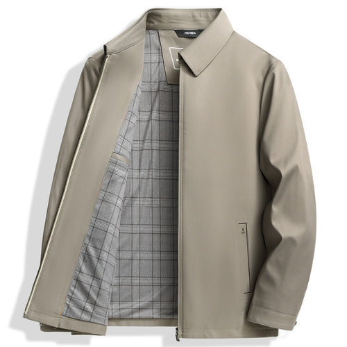 Technical transition jacket for men with protected zip Lune London