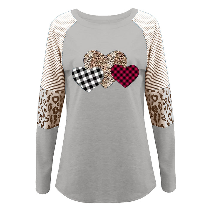 Long-sleeve shirt for ladies with heart-shaped patterns and trendy Lune London patterns
