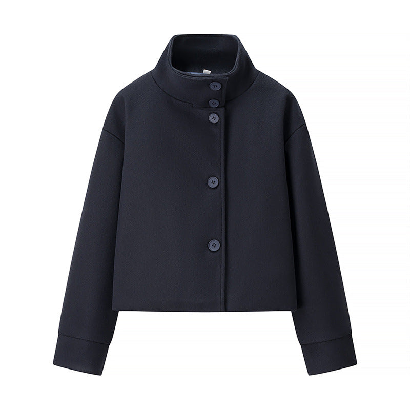 Elegant and trendy jacket for women with standing collar and cropped cut Lune London
