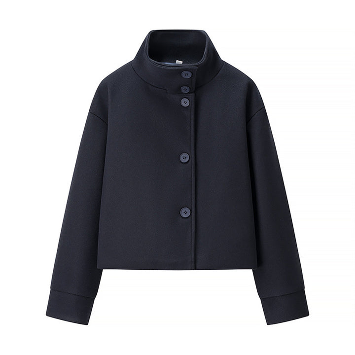 Elegant and trendy jacket for women with standing collar and cropped cut Lune London