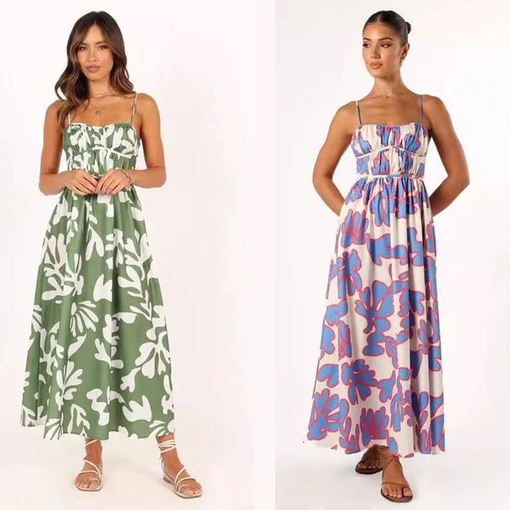 Ladies Floral Maxi Dress Fluid Lune London