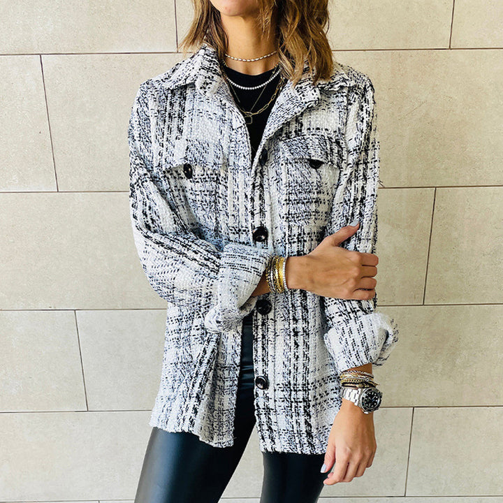 Plaid shirt for women with pockets and relaxed fit Lune London