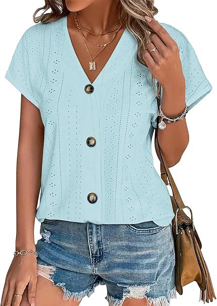 Sewn blouse for women with button placket Lune London