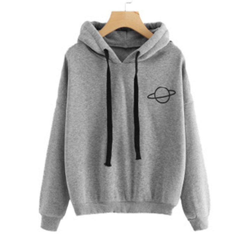 Women's hoodie with a creative planet design and a comfortable fit Lune London