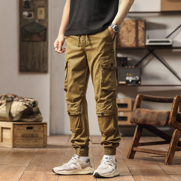 Pantalon cargo confortable pour hommes avec poignets élastiques Lune London