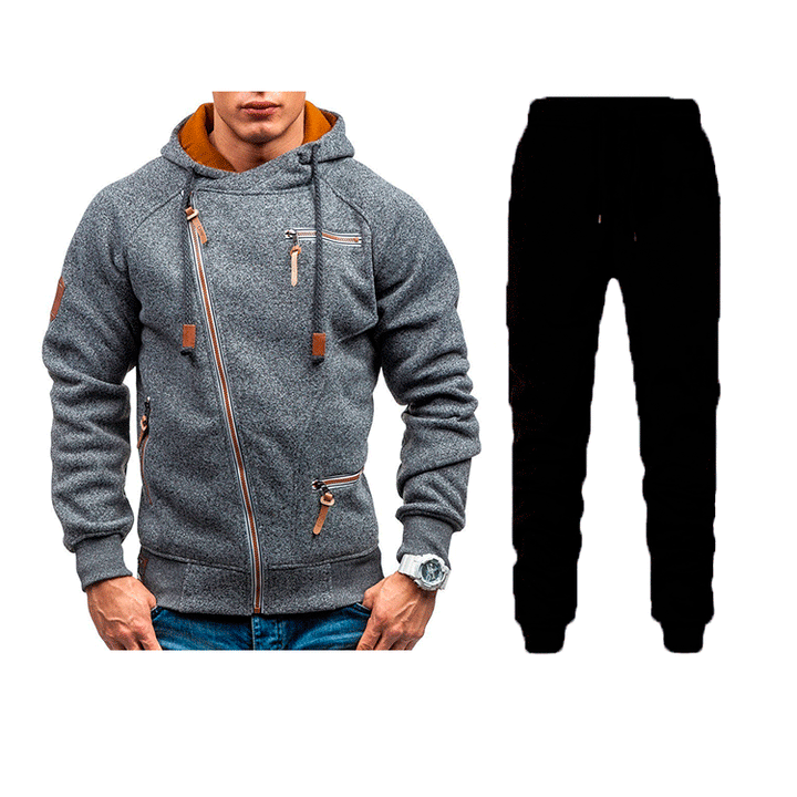 Men's sweatshirt and jogger pants set with stylish contrast details and practical pockets Lune London