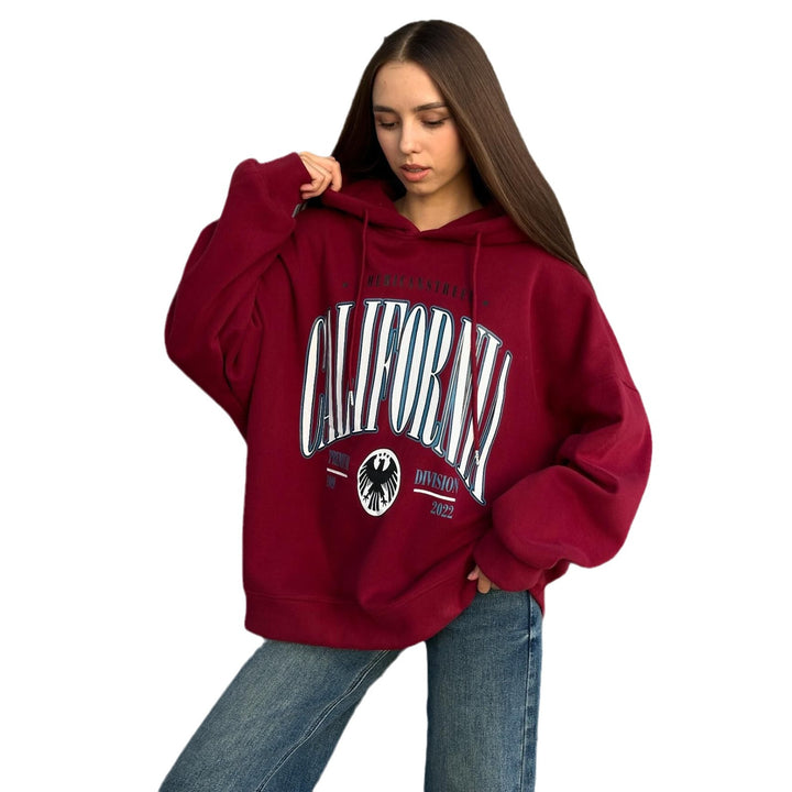 Oversized women's hoodie with creative graphic design Lune London