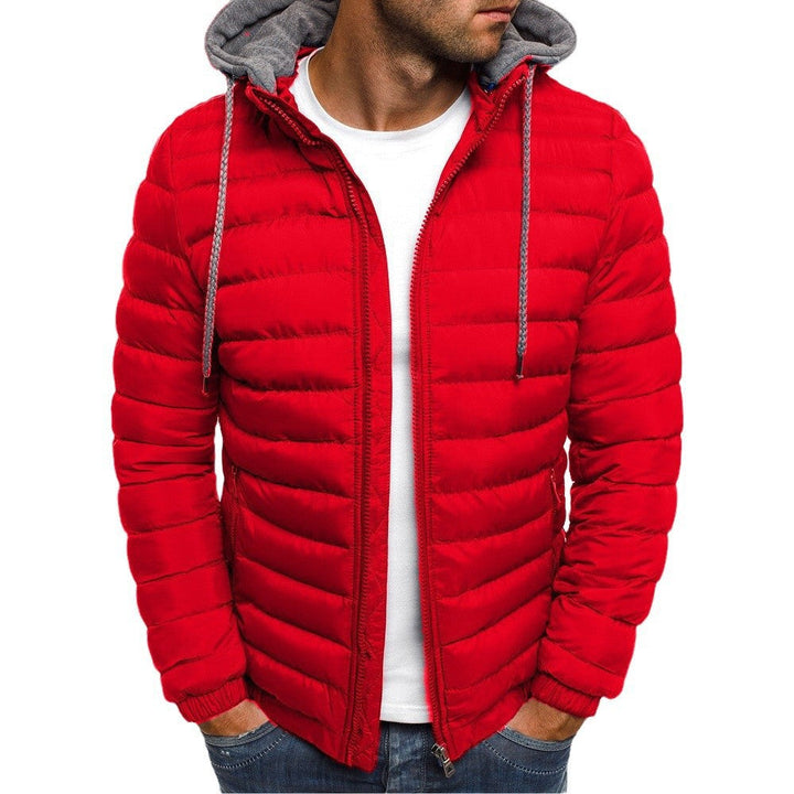 Men's Lightweight Quilted Jacket with Hood and Side Zip Pockets Lune London
