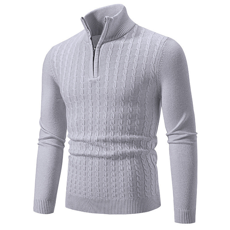 Trendy men's turtleneck sweater with zipper Lune London