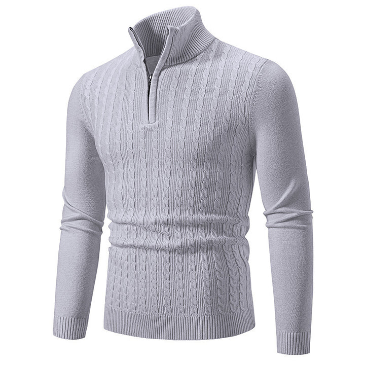 Trendy men's turtleneck sweater with zipper Lune London