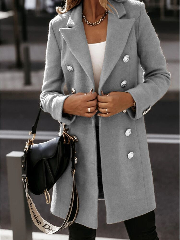 Lune London | Blazer Coat Tailored Fit Wool Feel Double Breasted Suit Collar