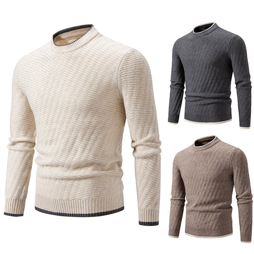 Structured ribbed patterned knit sweater for men Lune London