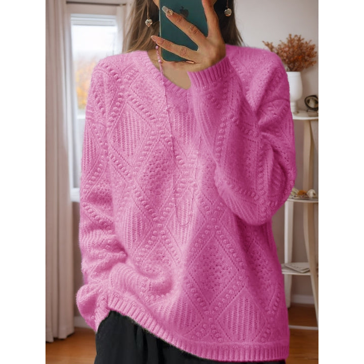 Knit sweater for women with a structured treatment and a soft texture Lune London