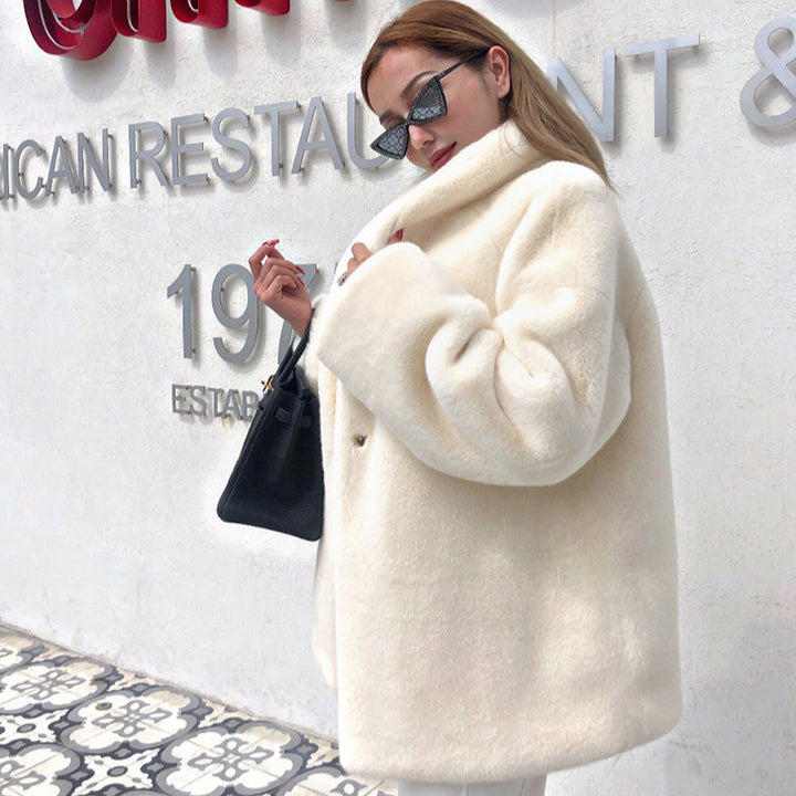 Plus size women teddy jacket Lune London