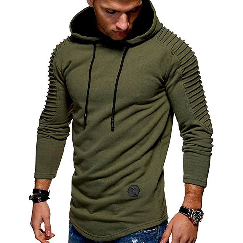 Modern men's hoodie t-shirt with structured sleeves and trendy design Lune London