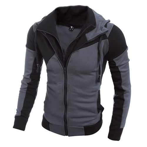 Sporty hooded jacket for men with trendy colorblock design Lune London