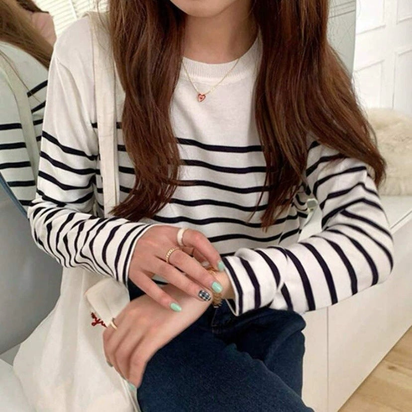 Ladies striped long sleeve t-shirt Lune London