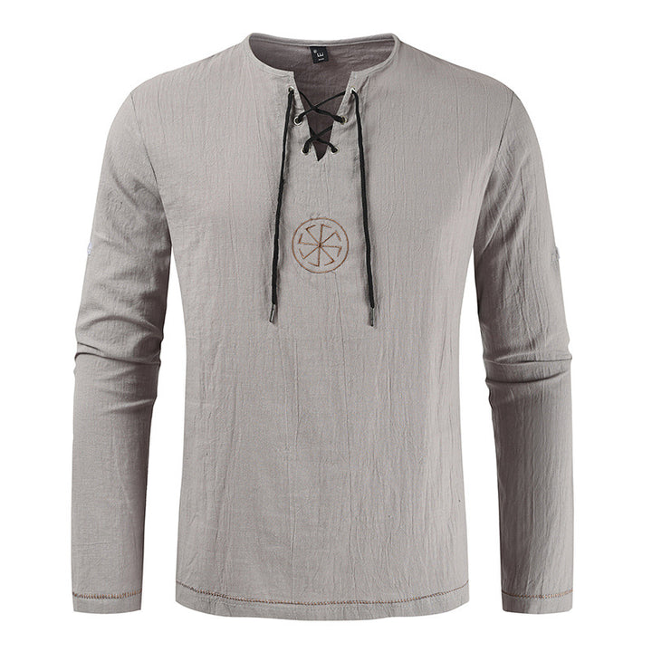 Casual long sleeve t-shirt for men with a romantic lace design Lune London