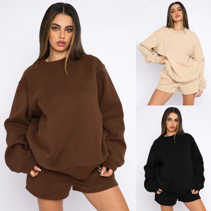Lune London women's sporty sweatshirt and shorts set