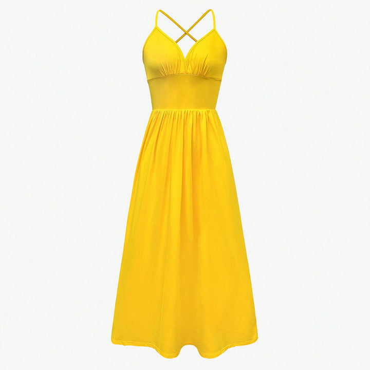 Robe maxi femme avec décolleté en V profond et fente latérale sexy Chic & Stil