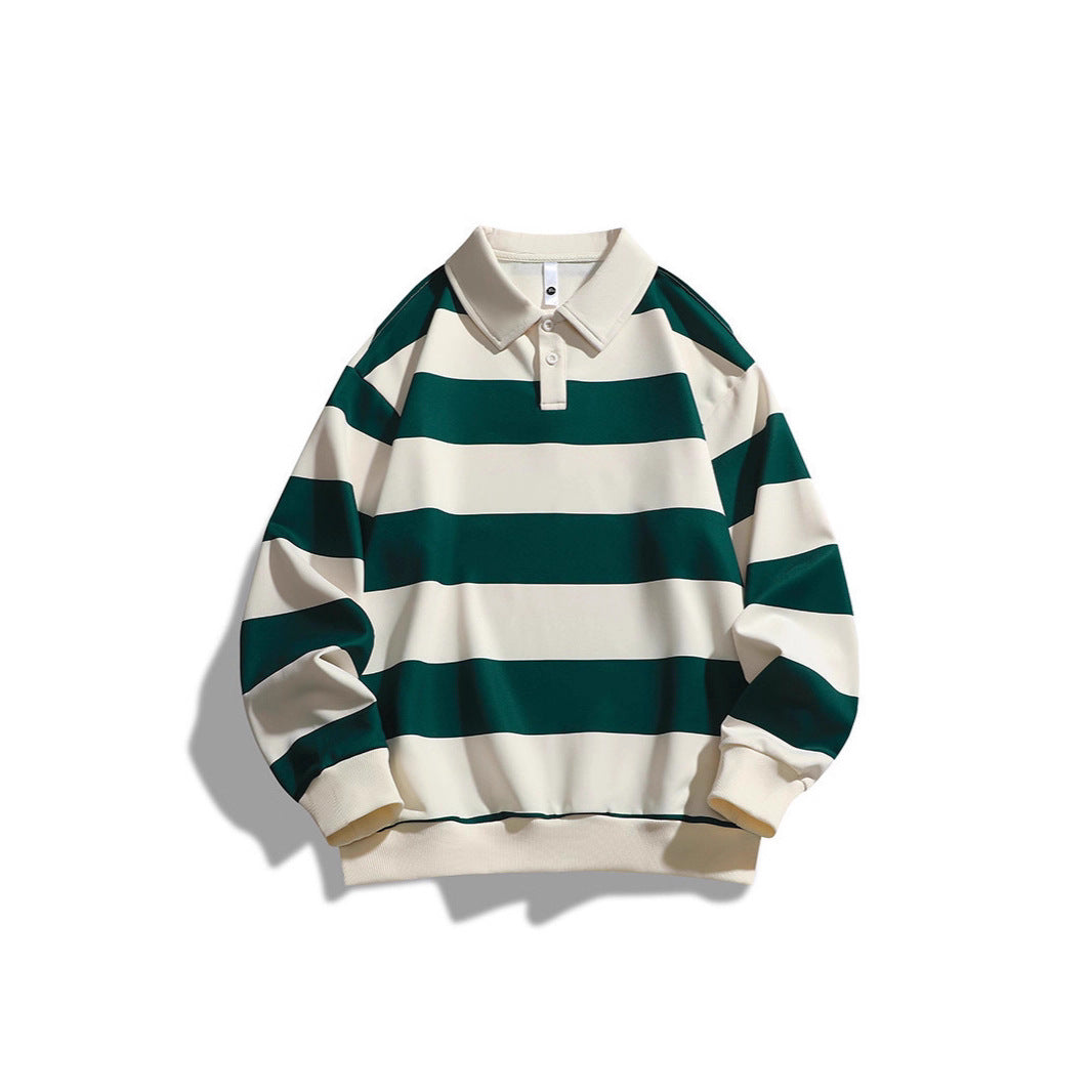 Lune London Women's Block Stripe Polo Sweatshirt