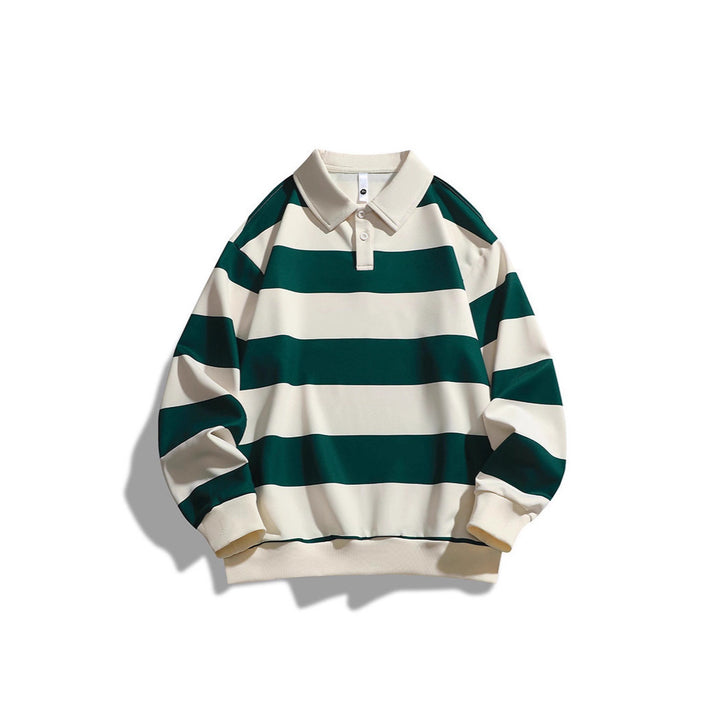 Lune London Women's Block Stripe Polo Sweatshirt