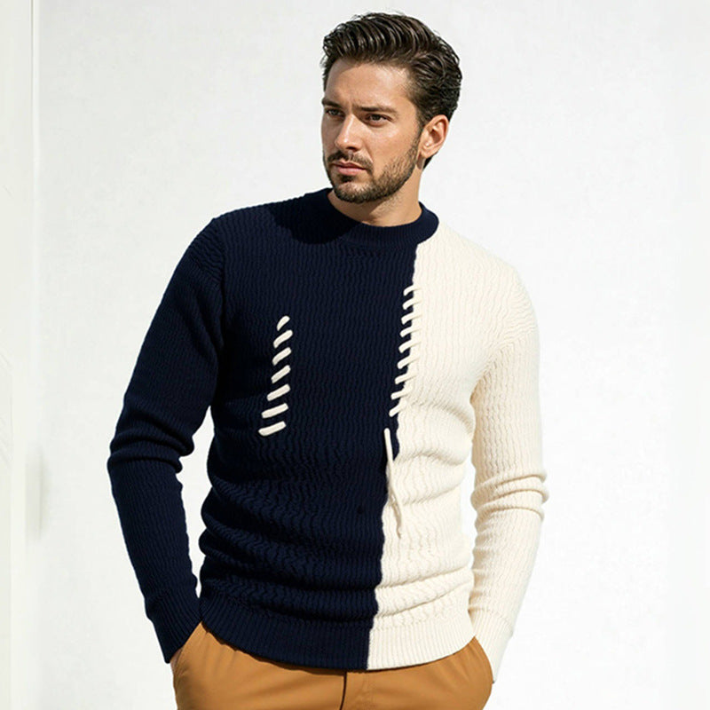Casual sweater for men with structured design and unique knot details Lune London