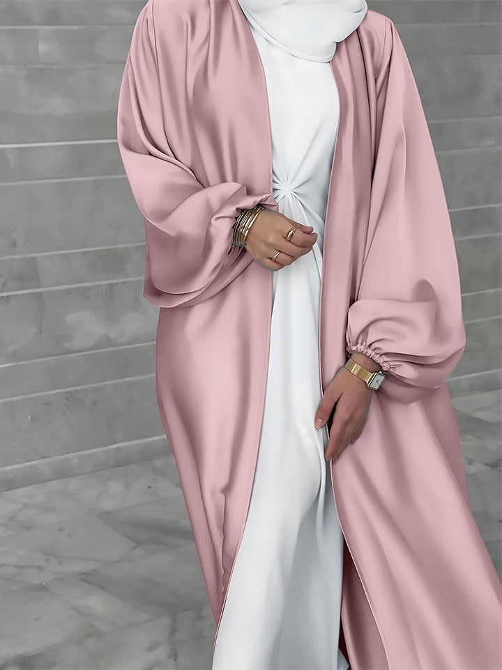 Ladies elegant long cardigan in fluid fabric with a loose fit Lune London