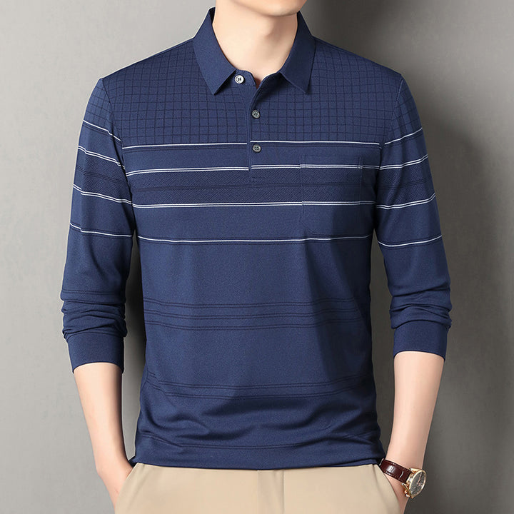 Comfortable polo shirt for men with textured design and elegant details Lune London