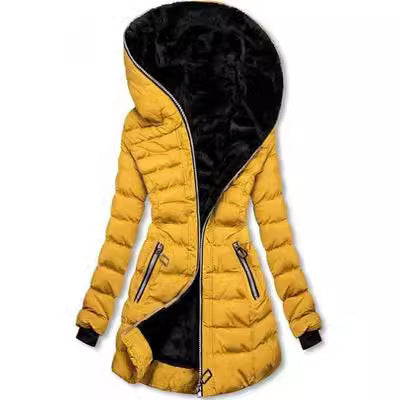 Trendy long coat for women with teddy lining Lune London