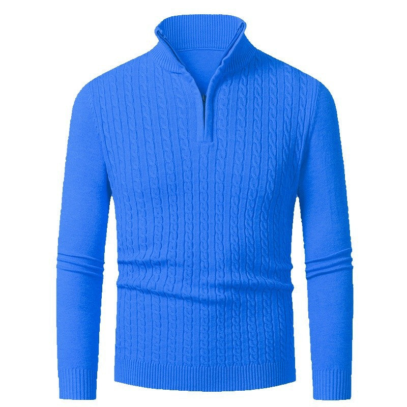 Fine knit sweater for men with trendy zipper Lune London