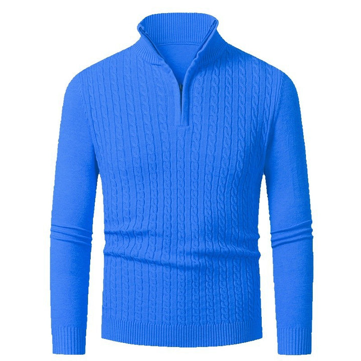Fine knit sweater for men with trendy zipper Lune London
