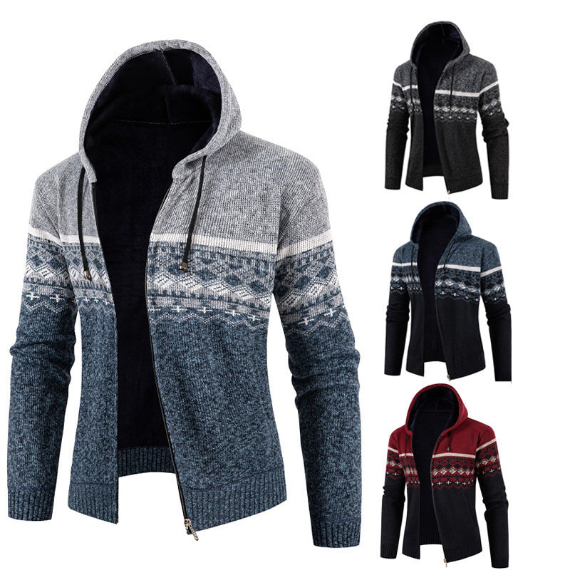 Men's Hoodie with Norwegian Pattern Lune London