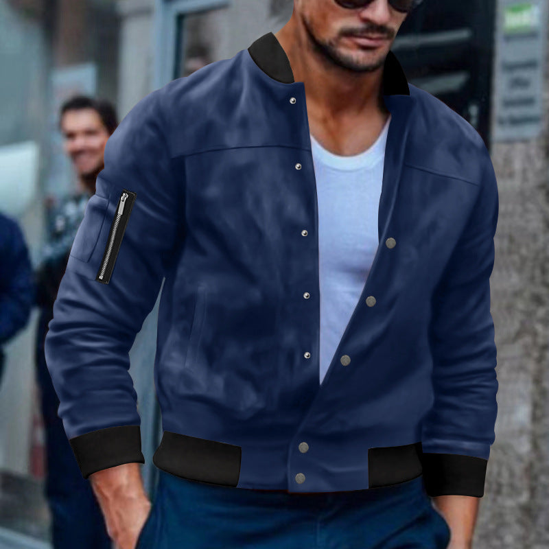 Fashionable bomber jacket for men with practical zippered pockets Lune London