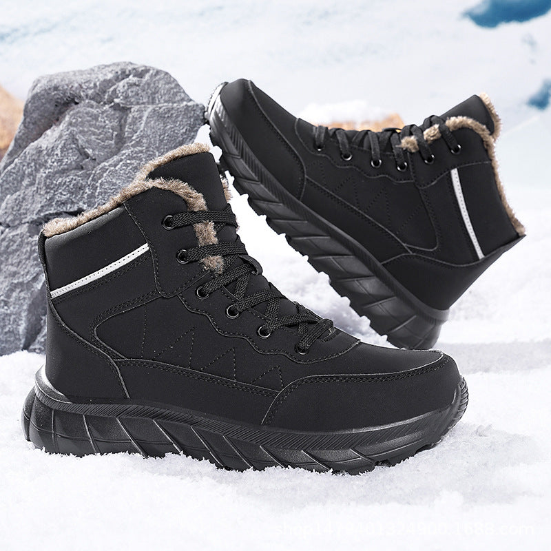 High winter boots for women with cozy lining and grippy sole Lune London