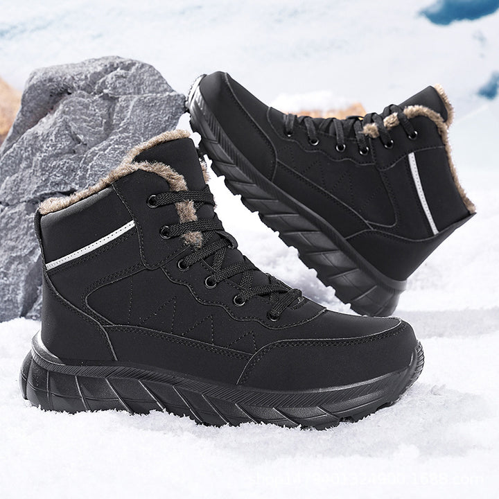 High winter boots for women with cozy lining and grippy sole Lune London