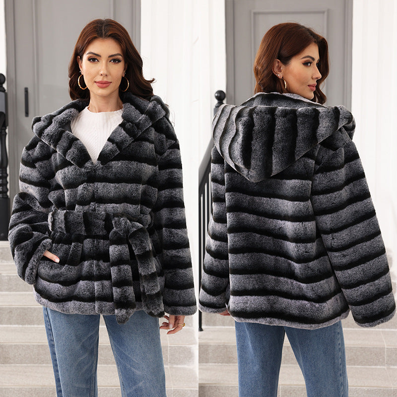 Ladies cozy faux fur jacket Lune London